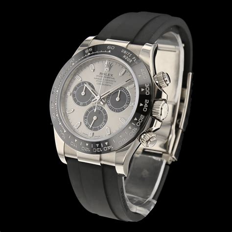 Rolex Daytona oro bianco racing dial grey del 2013 full set for £ 